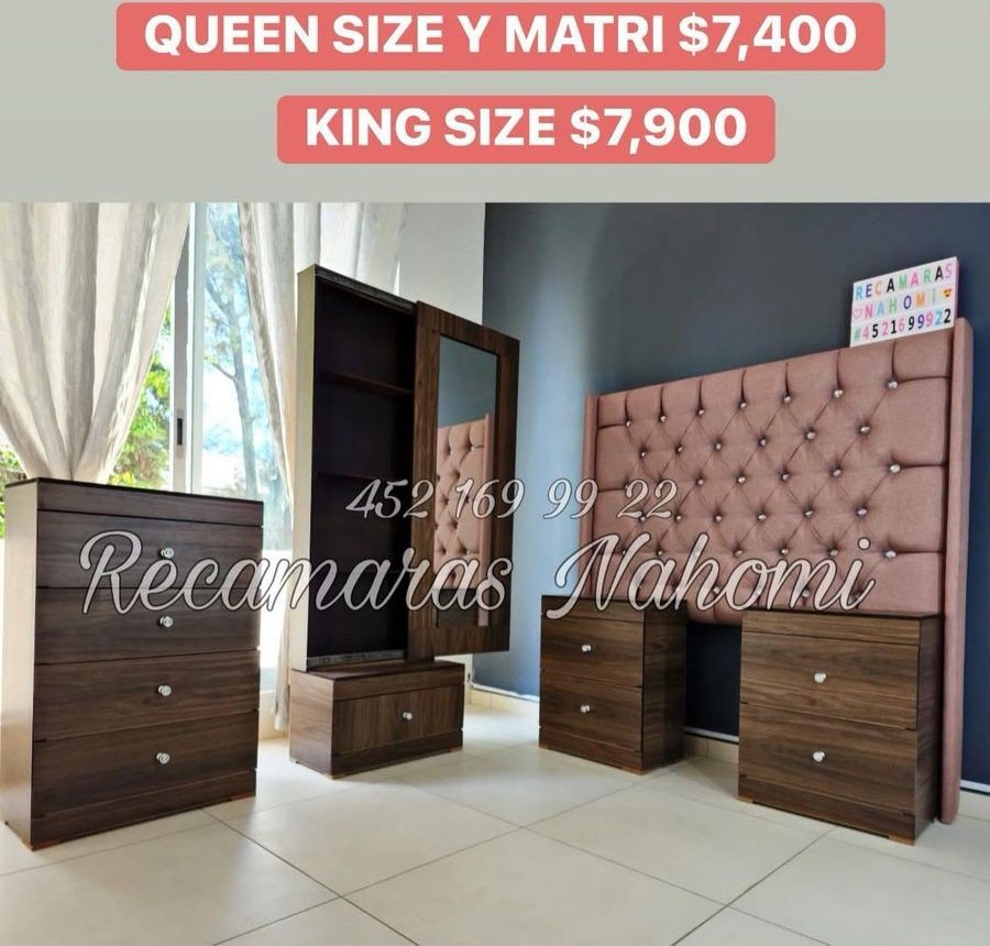 Recámara Nogal Cabecera Rosa Palo