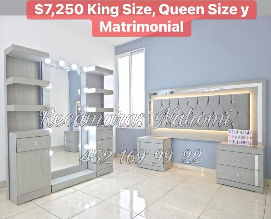 Recámara Hollywood Gris Madera