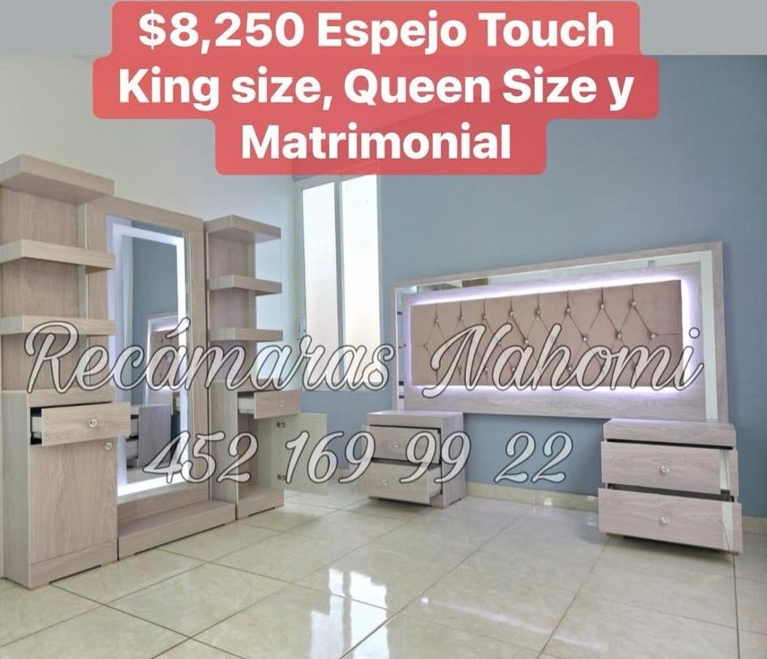 Recámara Espejo Touch Maple Claro
