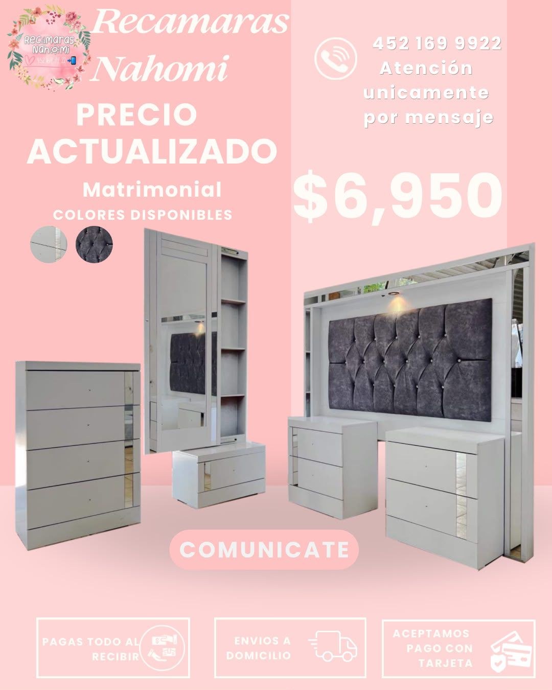 Recámara Blanca Gris Premium